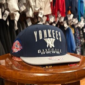 Mitchell & Ness NEW YORK YANKEES Snapback Hat Cap 100th w/ Anniversary Patch